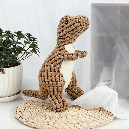 Jouets en peluche dinosaures pour animaux de compagnie – Jouets à mâcher interactifs pour chats et chiens
