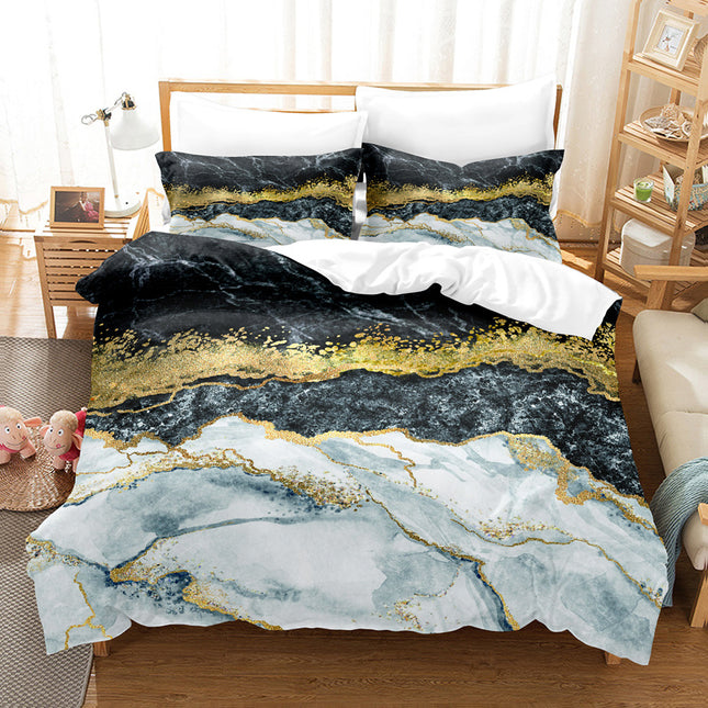 Three Art Marble Home Textile Linen Sheets - Wnkrs