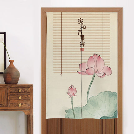 Home Kitchen Bedroom Partition Chinese Style Cloth Curtain - Wnkrs