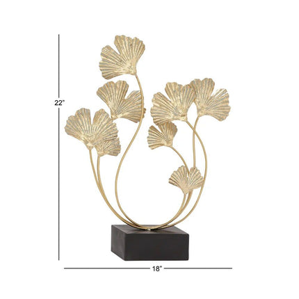 Gold Metal Leaf Sculpture - Wnkrs