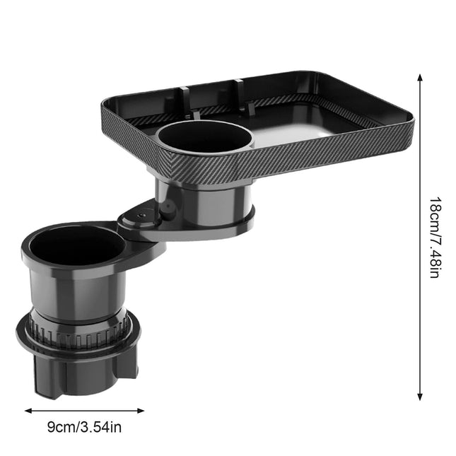 Adjustable Car Cup Holder Tray with Phone Slot and Lap Table - Wnkrs