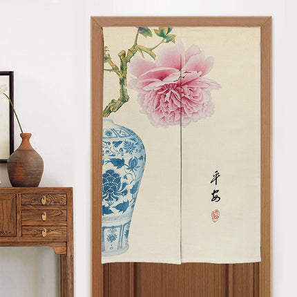 Home Kitchen Bedroom Partition Chinese Style Cloth Curtain - Wnkrs
