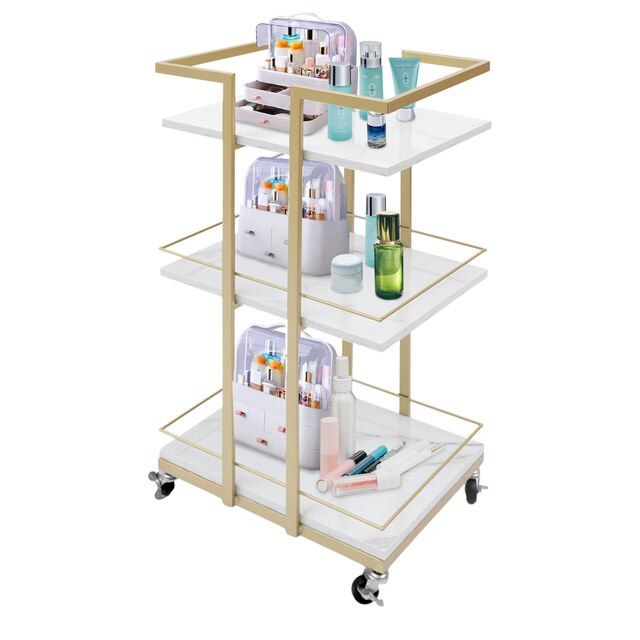 3-Tier Metal Rolling Cart