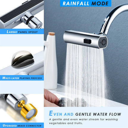 Kitchen Faucet Waterfall Outlet Splash Proof Universal Rotating Bubbler Multifunctional Water Nozzle Extension Kitchen Gadgets - Wnkrs