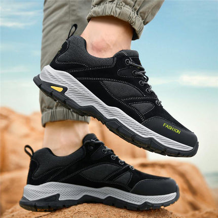 Lace-up Sneakers For Men Casual Breathable Outdoor Hiking Running Sports Shoes - Wnkrs