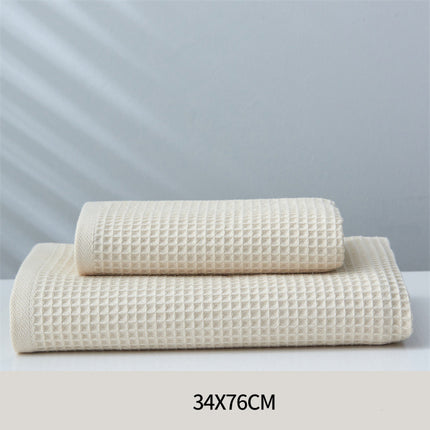 Pure Cotton Japanese-style Absorbent Household Honeycomb Pattern Towel - Wnkrs