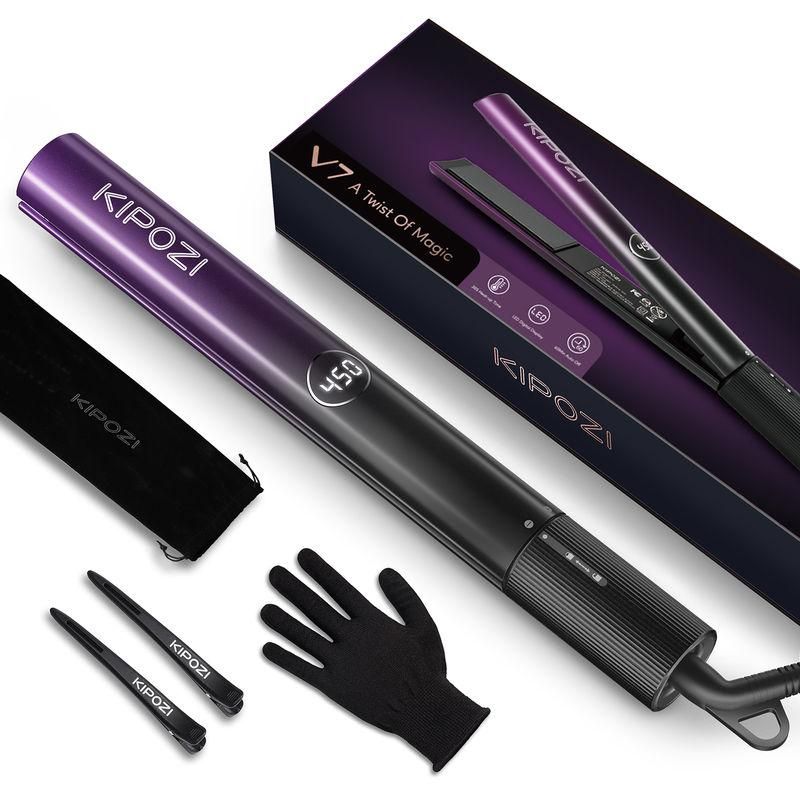 Luxury 2-in-1 Hair Straightener and Curling Iron with Nano Titanium Technology