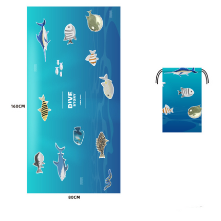 Printed Swim Microfiber Beach Towel - Wnkrs