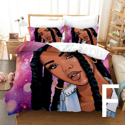 African Girl 3D Printed Bedding Set - Wnkrs