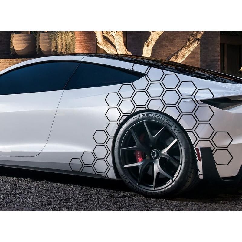 Honeycomb Vinyl Car Graphics Decal Set