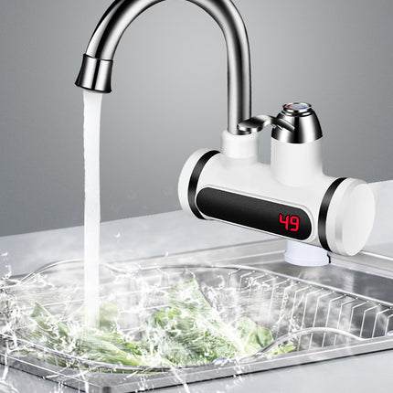 Kitchen Electric Water Tap  Water Heater Temperature Display Cold Heating Faucet Hot Water Faucet Heater - Wnkrs