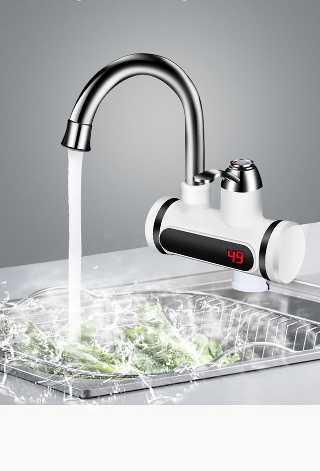 Kitchen Electric Water Tap  Water Heater Temperature Display Cold Heating Faucet Hot Water Faucet Heater - Wnkrs