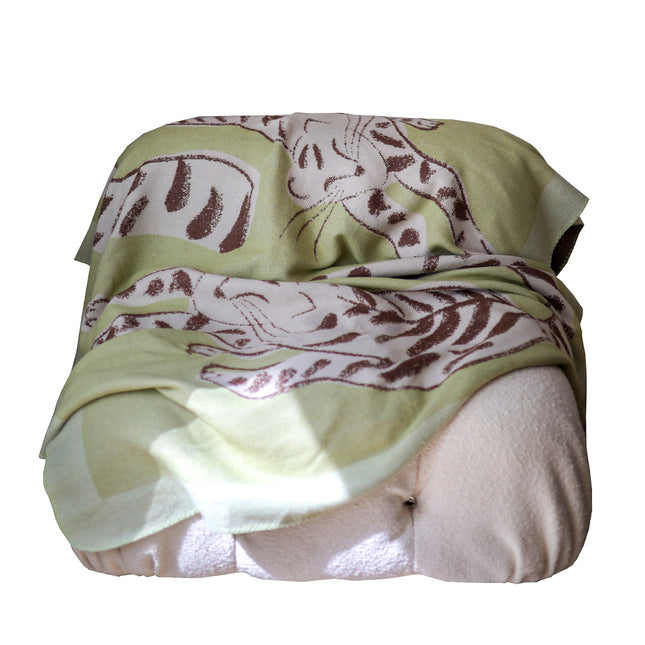 Little Tiger Mianmian Blanket Milk Green Thick Cashmere Leisure - Wnkrs