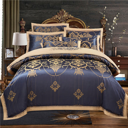 European Style Jacquard Cotton Embroidery Quilt Cover - Wnkrs