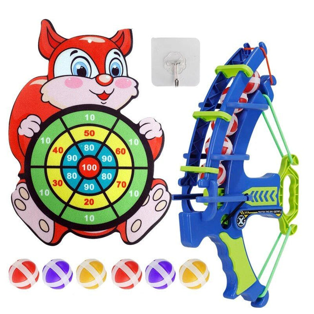 Multi-Game Slingshot & Sticky Ball Dartboard - Fun Outdoor Target Game for Kids - Wnkrs