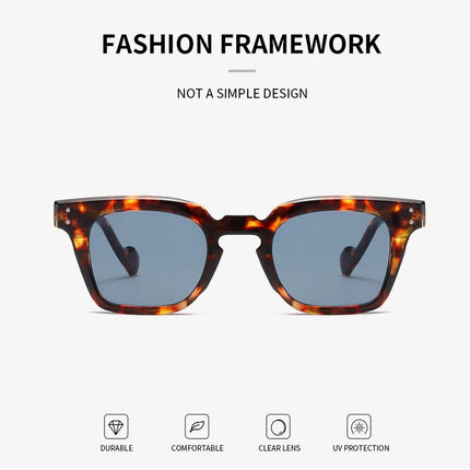 Gafas de sol cuadradas retro: gafas clásicas vintage para exteriores con protección UV400