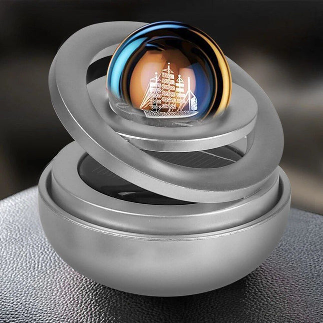 Solar-Powered Rotating Car Air Freshener with Aromatherapy Diffuser - Wnkrs
