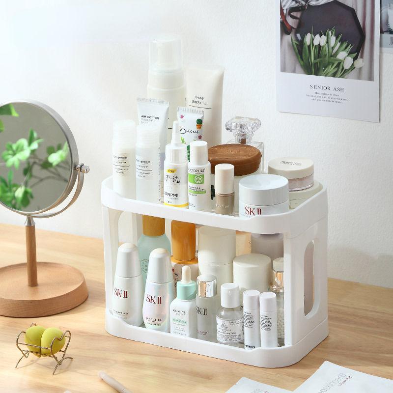 Double-Layer Desktop Storage Rack for Bathroom and Kitchen