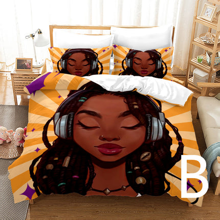 African Girl 3D Printed Bedding Set - Wnkrs