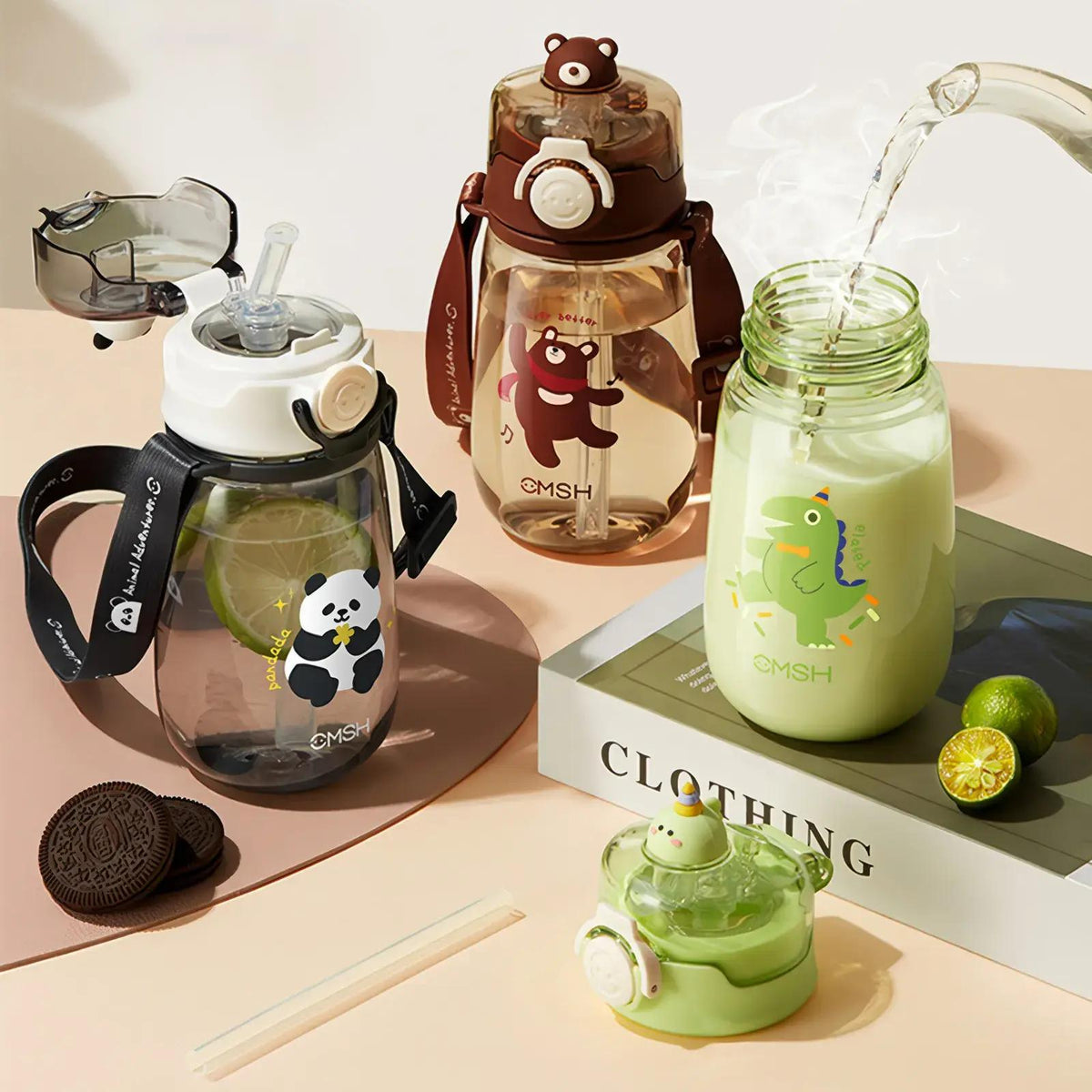 520 ml Children’s Straw Bottle with Carry Strap