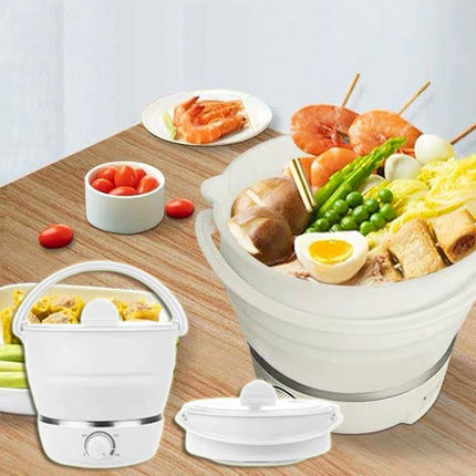 Portable Travel Folding Electric Cooker Multifunctional Electric Hot Pot Food Grade Silicone Dormitory Mini Electric Cooker - Wnkrs