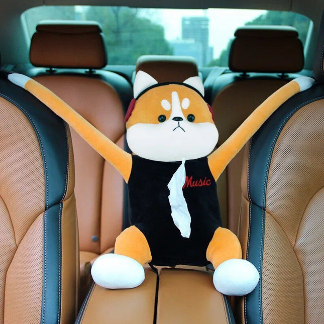 Cute Cartoon Car Tissue Holder - Sun Visor & Armrest Compatible - Wnkrs