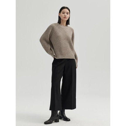 Melange Wool Warm Loose-Fit Pullover - Wnkrs