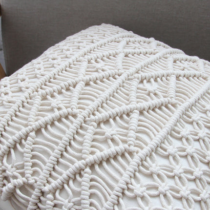 Cotton Rope Hand-woven Tassel Pillow Model Room Hotel Pillow Bohemian Pillow Tapestry - Wnkrs