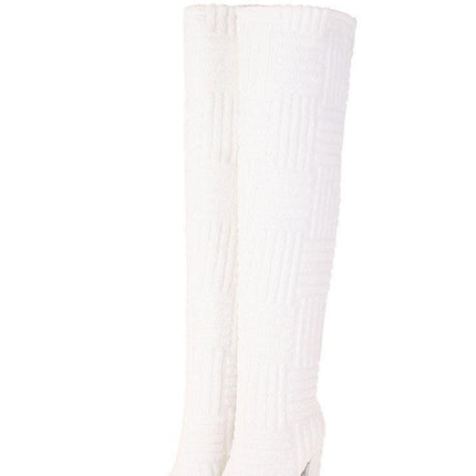 Plus Size Sexy Pointed Toe Thermal Towel Boots