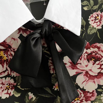 Women's Floral Printed Long Sleeve Blouse - Wnkrs