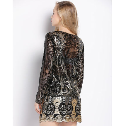 Women's Enchanted Forest Sequined Blouse - Wnkrs