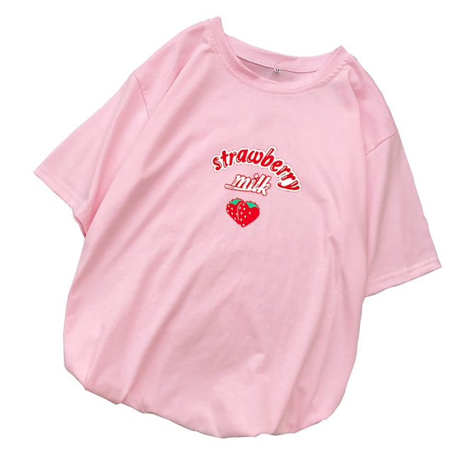 Women's Strawberry Printed T-Shirt - Wnkrs