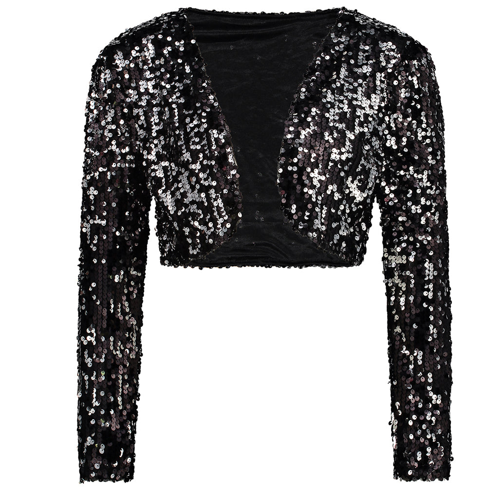 Women's Sequined Crop Jacket