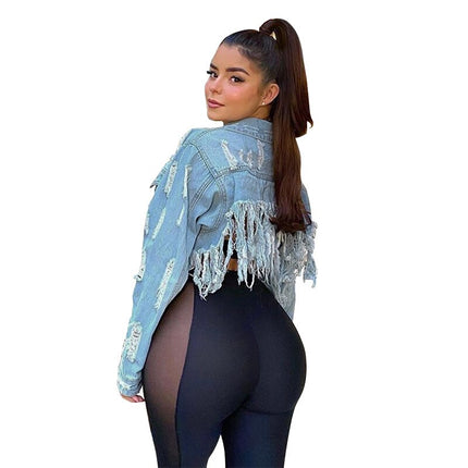 Denim Turn Down Collar Jacket - Wnkrs