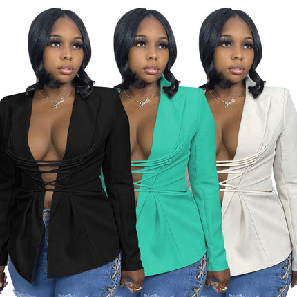 Women's Lace-Up Blazer - Wnkrs