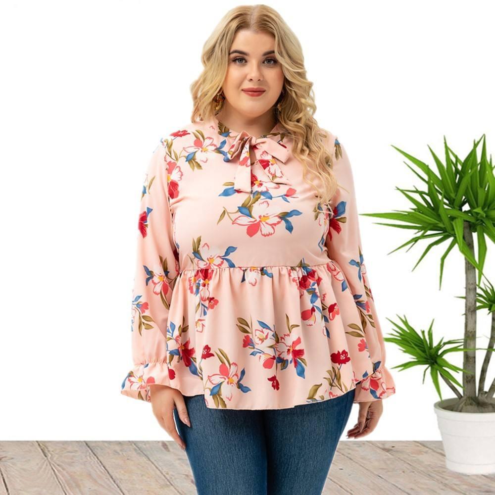 Printed Plus Size Blouse for Women