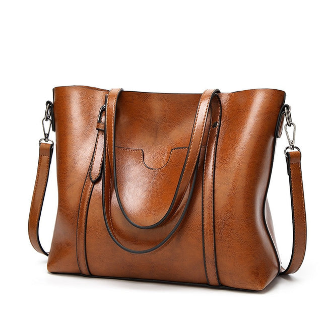 Fashion Large Capacity Women's PU Leather Tote Bag - Wnkrs