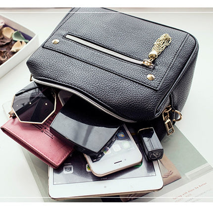 Women's Classic Elegant Leather Handbag - Wnkrs