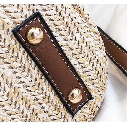 Compact Fashion Straw Bucket Bag - Wnkrs