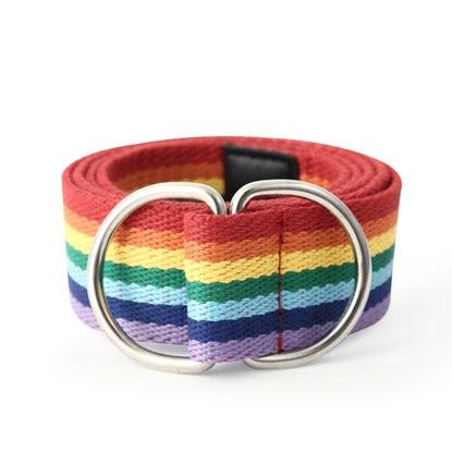 Rainbow Printed Ring Buckle Belt
