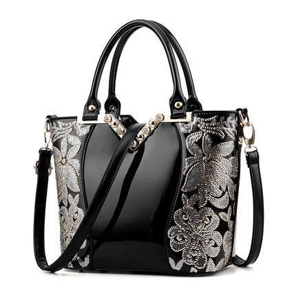 Women's Floral Patterned Shoulder Bag - Wnkrs