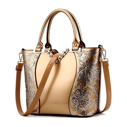 Women's Floral Patterned Shoulder Bag - Wnkrs
