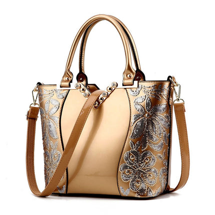Women's Floral Patterned Shoulder Bag - Wnkrs