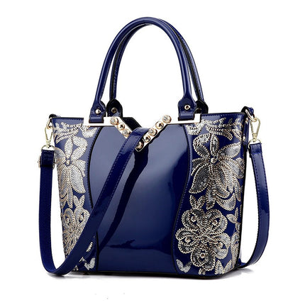 Women's Floral Patterned Shoulder Bag - Wnkrs