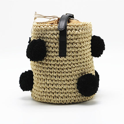 Cute Summer Boho Cylinder Shaped Straw Handbag - Wnkrs
