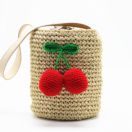 Cute Summer Boho Cylinder Shaped Straw Handbag - Wnkrs