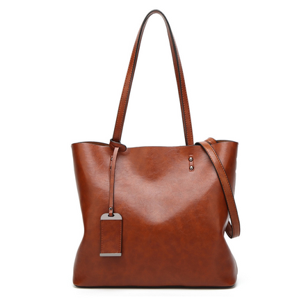Women's Large Leather Shoulder Bag - Wnkrs