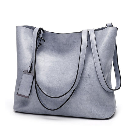 Women's Large Leather Shoulder Bag - Wnkrs