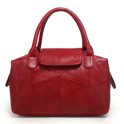 Women's Classic Leather Handbag - Wnkrs