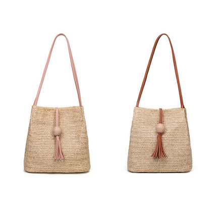 Straw Shoulder Bag for Women - Wnkrs